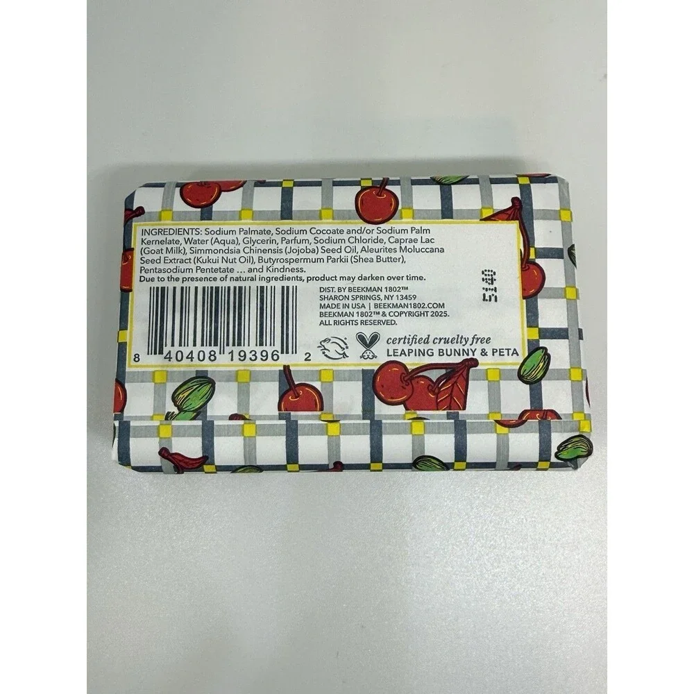 Beekman 1802 Goat Milk Soap Bars Pistachio Dark‎ Cherry & Vanilla 3.5oz Set New